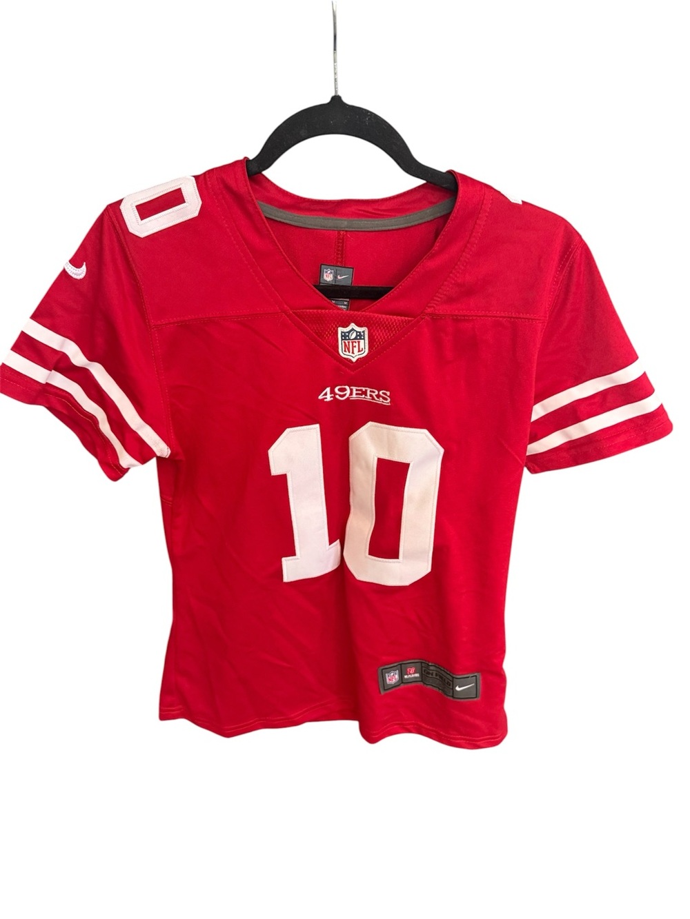 NFL Women's 49ers #10 Red and White Jersey